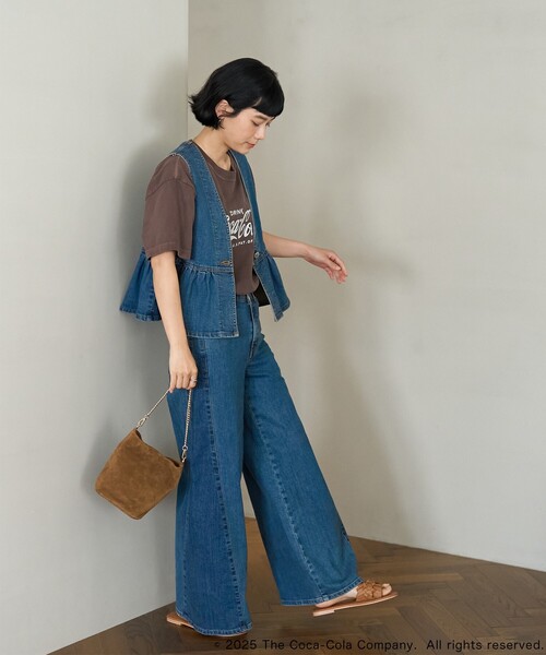 ベスト ジレ SOMETHING × FREAK'S STORE/サムシング 別注 PEPLUM 2WAY BISCHE 25FW/ペプラム2WAYビ FREAK'S STORE ベスト ジレ SOMETHING × STORE/サムシング 別注