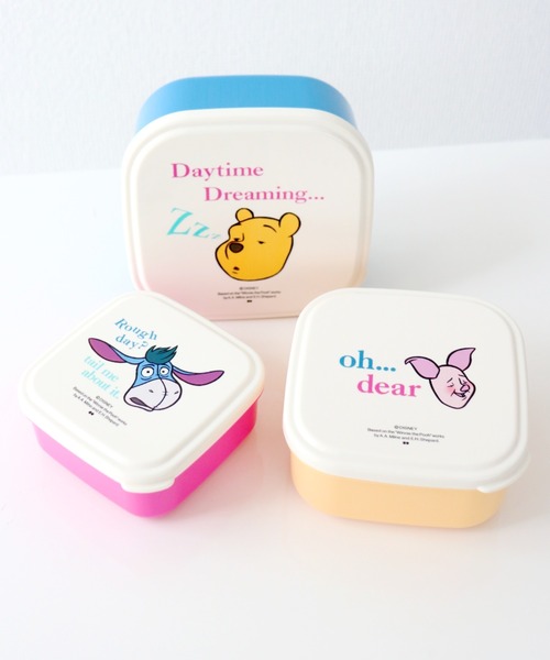 弁当箱 「DISNEY/ディズニー」くまのプーさん SEALED LUNCH BOX SET 3P/ランチボックス シール容器 3個セット POOH | Disney | 04