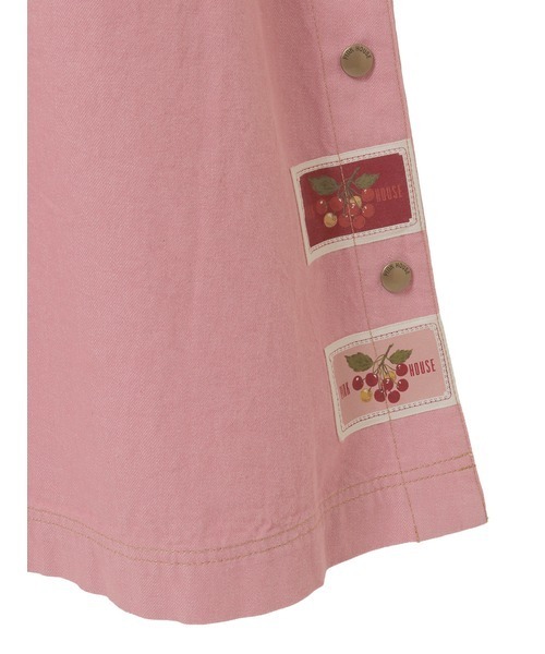 PINK HOUSE ジャンパースカート チェリー刺繍使いデニム