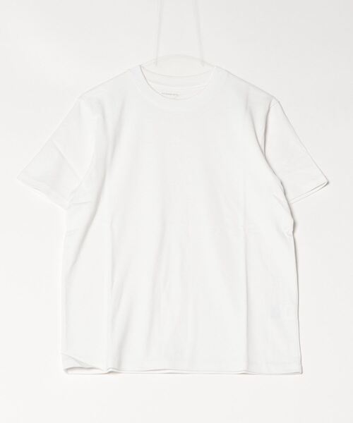 「NANO universe」 半袖Tシャツ L ホワイト メンズ