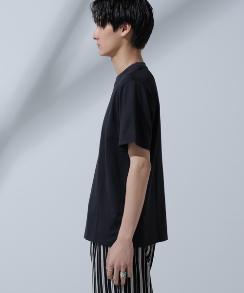 「NANO universe」 半袖Tシャツ L ホワイト メンズ