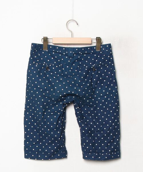 「HOW NATURAL?」 ドット柄ハーフパンツ S ネイビー メンズ_画像2