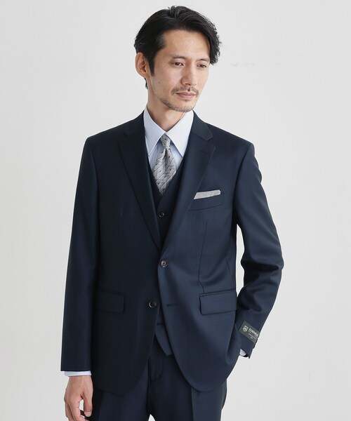 DORMEUIL TAKEO KIKUCHI セットアップスーツ ビジネス TAKEO KIKUCHI（タケオキクチ） セットアップ ドーメル サージ スーツ