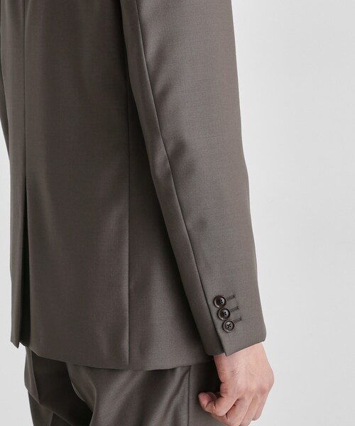 【美品】タケオキクチ×ドーメル・セットアップスーツ・グレージュ・無地・M〜L TAKEO KIKUCHI（タケオキクチ） セットアップ ドーメル サージ スーツ