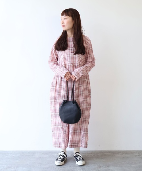 bulle de savon（ビュルデサボン） ワンピース ちぢみcheck ワンピース