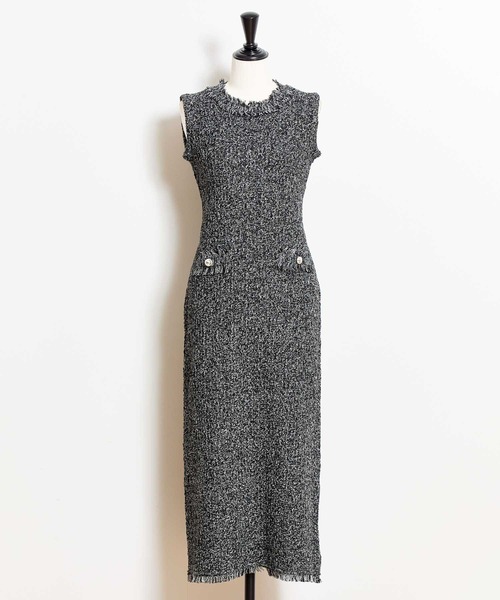 NOELA（ノエラ） ワンピース ツイードニットワンピース : ZOZOTOWN