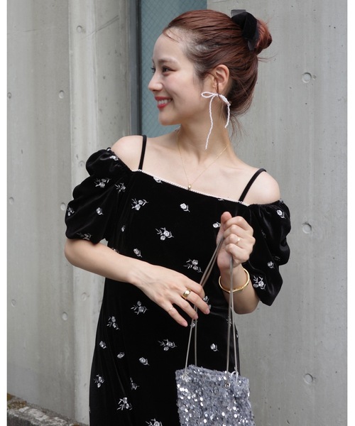 jumelle（ジュメロ） ワンピース 「結婚式/オケージョン」ベロアライン