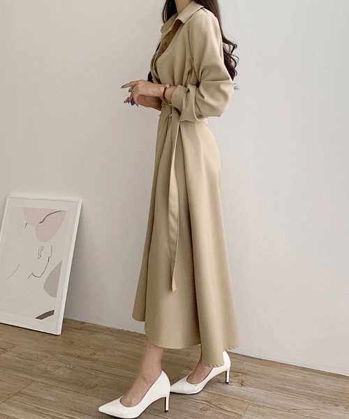 ワンピース ベルト付きAラインラップワンピース | ブランド登録なし | 09