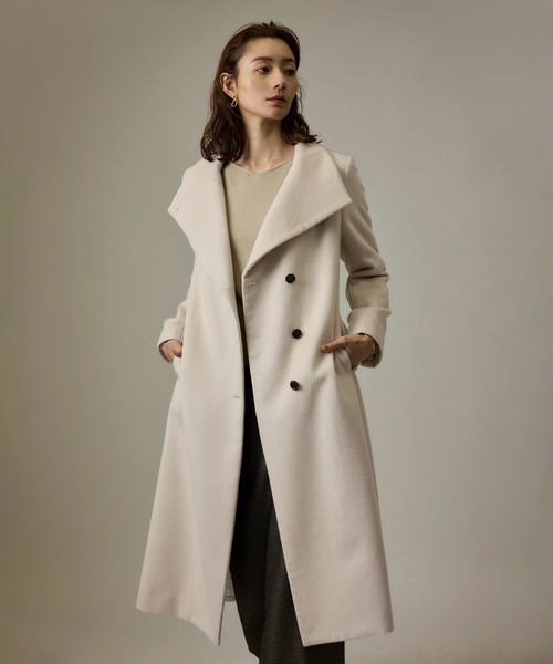 ROPE'（ロペ） ステンカラーコート 36 オフホワイト レディース