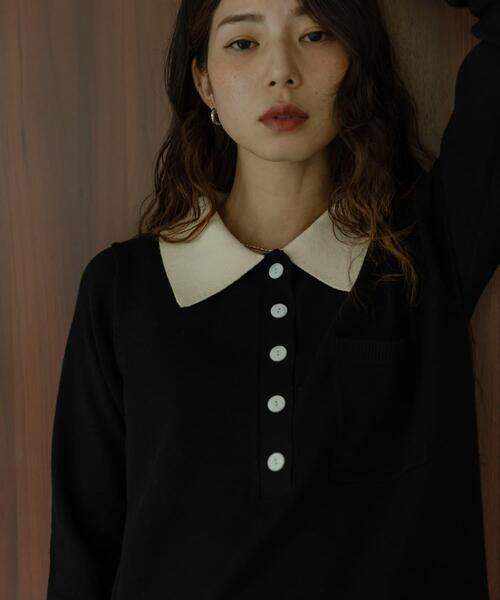 アーバンリサーチ　Sonny label ニットポロワンピース　新品　手洗可能 URBAN RESEARCH Sonny Label ワンピース 「WEB限定」ニットポロ