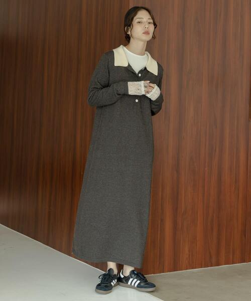 URBAN RESEARCH Sonny Label ワンピース 「WEB限定」ニットポロ