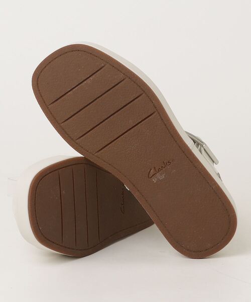 「Clarks」 フラットサンダル UK4.5 ホワイト レディース_画像3