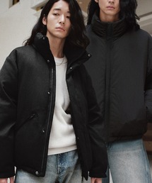 WYM REVERSIBLE WOOLY DOWN JACKET チャコール WYM LIDNM ダウンジャケット ダウン REVERSIBLE WOOLY DOWN JACKET