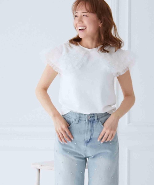 「M y u」 半袖カットソー SM ブラック レディース_画像2