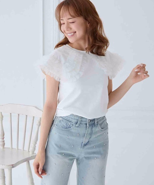 「M y u」 半袖カットソー SM ブラック レディース_画像4