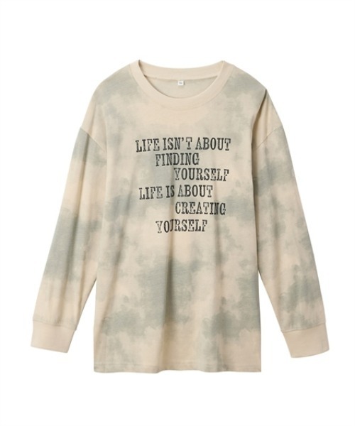 tシャツ ビッグシルエット タイダイプリント長袖Tシャツ キッズ 子供服 