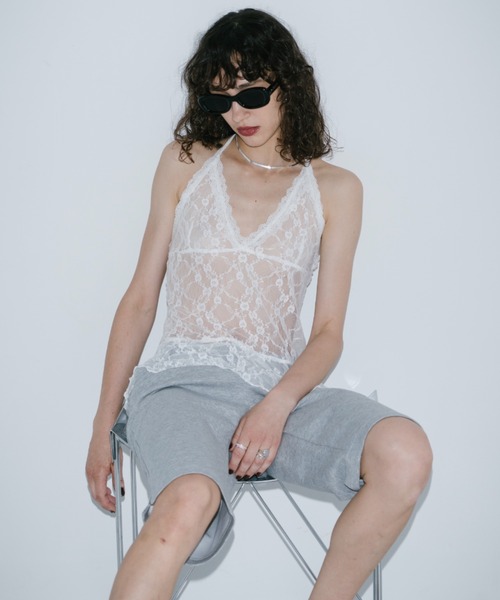 HANNE キャミソール ホルターネックレーストップス : ZOZOTOWN Yahoo