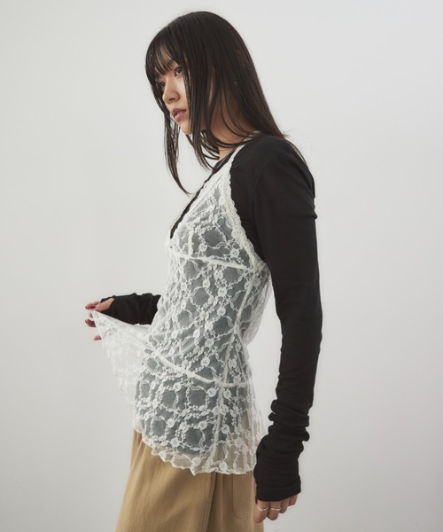 HANNE キャミソール ホルターネックレーストップス : ZOZOTOWN Yahoo
