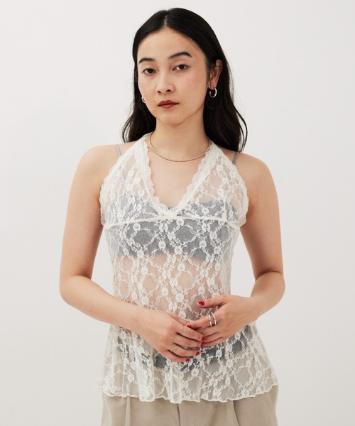HANNE キャミソール ホルターネックレーストップス : ZOZOTOWN Yahoo