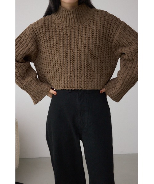 moussy OVER SIZED HI NECK ニット MOUSSY NEW-ARRIVALS【HAND KNIT COLLECTION】 | MOUSSY