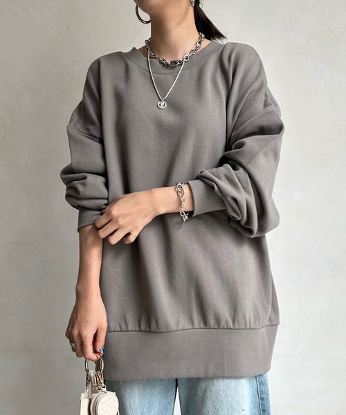 「DouDou」 スウェットカットソー FREE アイボリー レディース_画像4