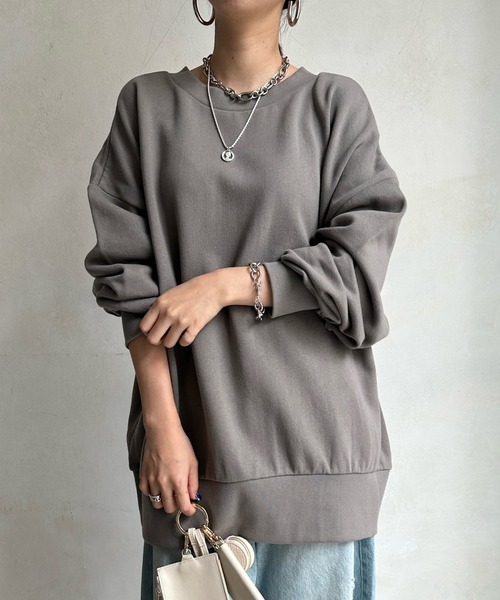 「DouDou」 スウェットカットソー FREE アイボリー レディース_画像5