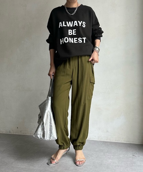 「DouDou」 スウェットカットソー FREE アイボリー レディース_画像8