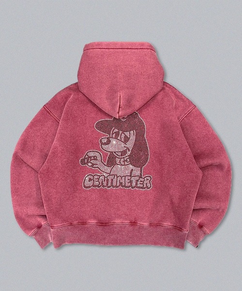 centimeter（センチメーター） パーカー CMT ruler rhinestone zip