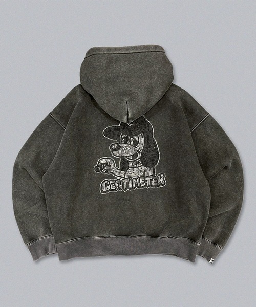 centimeter（センチメーター） パーカー CMT ruler rhinestone zip