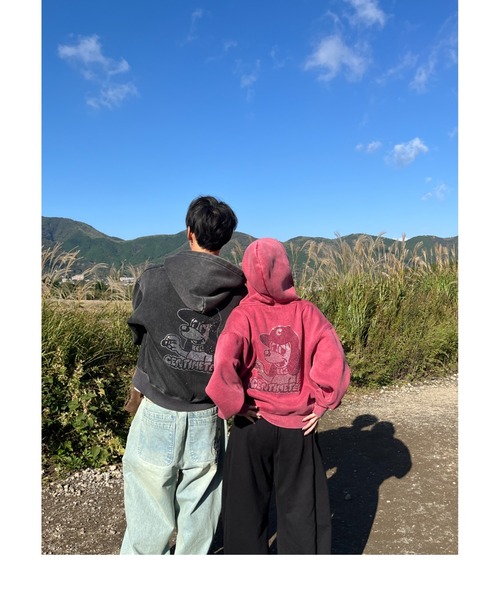 centimeter（センチメーター） パーカー CMT ruler rhinestone zip