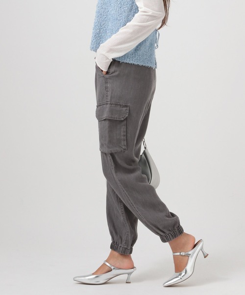 「BAYFLOW」 カーゴパンツ MEDIUM インディゴブルー レディース_画像6