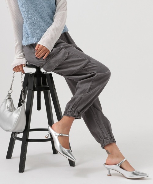 「BAYFLOW」 カーゴパンツ MEDIUM インディゴブルー レディース_画像7