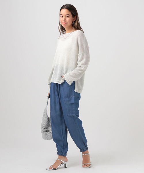 「BAYFLOW」 カーゴパンツ MEDIUM インディゴブルー レディース_画像9