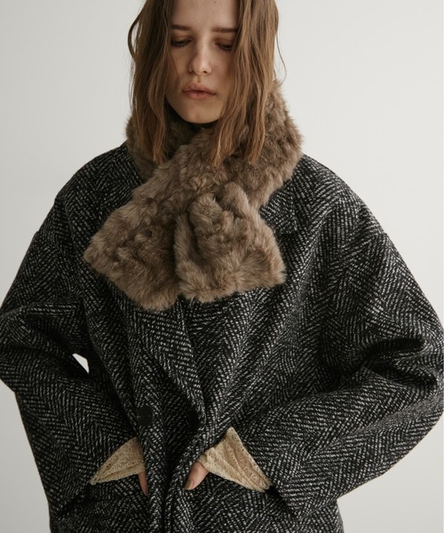 LOSCa マフラー ストール フェイクファーマフラー レディース