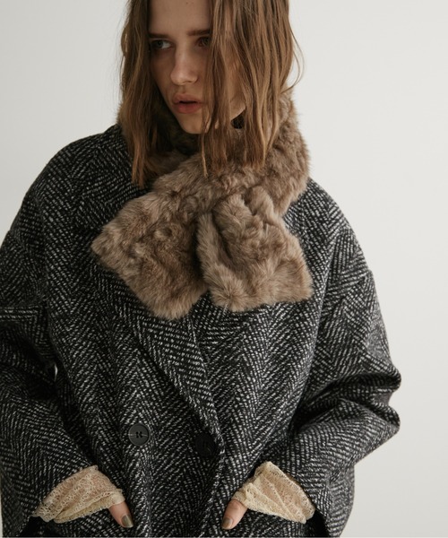 LOSCa マフラー ストール フェイクファーマフラー レディース