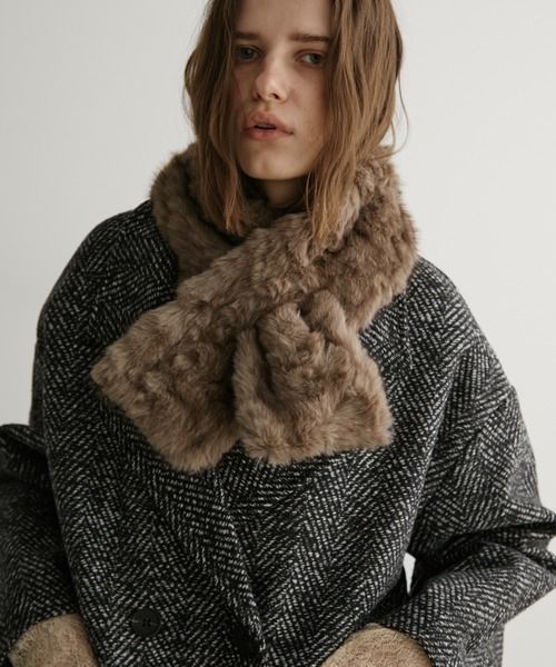 LOSCa マフラー ストール フェイクファーマフラー レディース