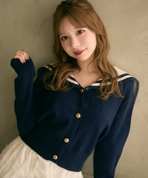 TITTY＆CO.（ティティーアンドコー） カーディガン セーラーカラー