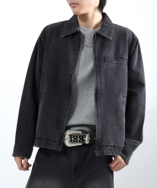 ブルゾン アウター ダック ワークジャケット/ジップブルゾン/春