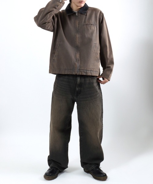 ブルゾン アウター ダック ワークジャケット/ジップブルゾン/春