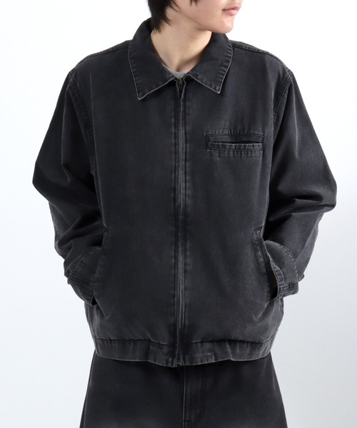 ブルゾン アウター ダック ワークジャケット/ジップブルゾン/春