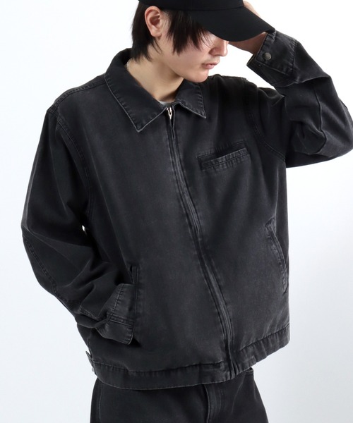 ブルゾン アウター ダック ワークジャケット/ジップブルゾン/春