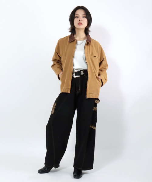 ブルゾン アウター ダック ワークジャケット/ジップブルゾン/春