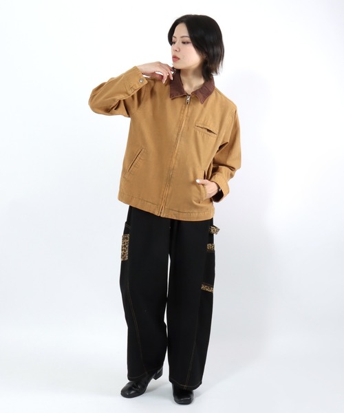 ブルゾン アウター ダック ワークジャケット/ジップブルゾン/春