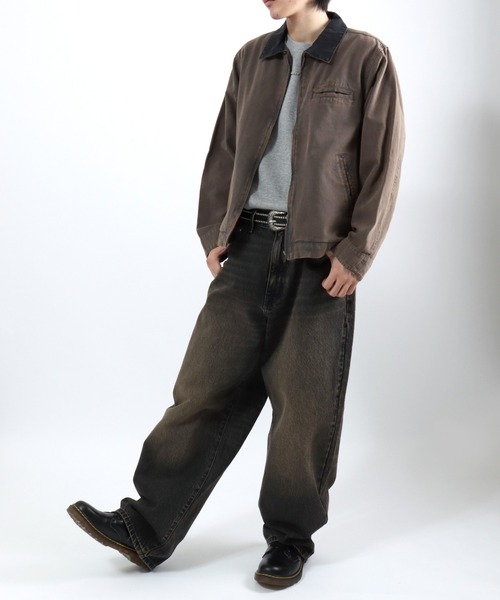 ブルゾン アウター ダック ワークジャケット/ジップブルゾン/春