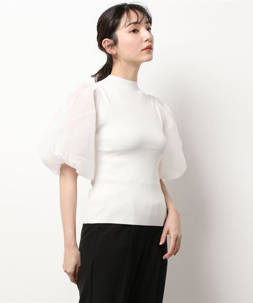 「FRAY I.D」 半袖ニット FREE ホワイト レディース_画像2