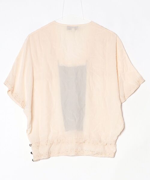 「beyond vintage」 半袖ブラウス X-SMALL ベージュ レディース_画像2