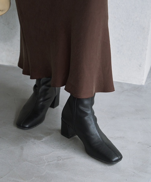 追加6》3.5cmトラックソールフィットショートブーツ（ブーティ