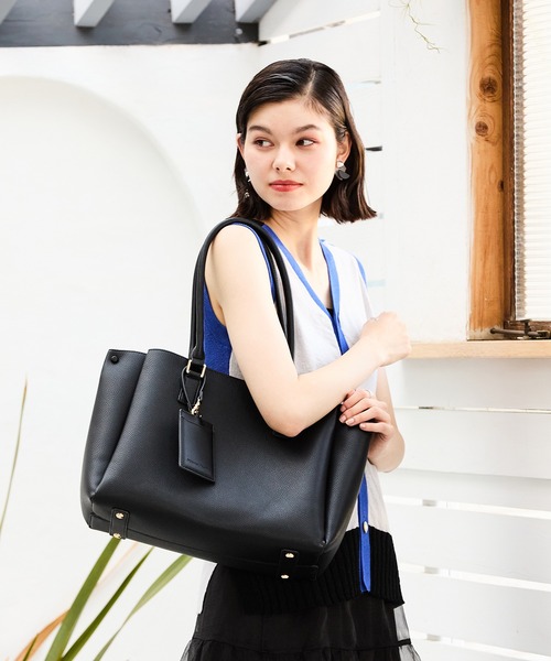 就活仕事バック　ミッシュマッシュの黒のトートバッグ　新品 MISCH MASCH（ミッシュマッシュ） トートバッグ マスクケース付き