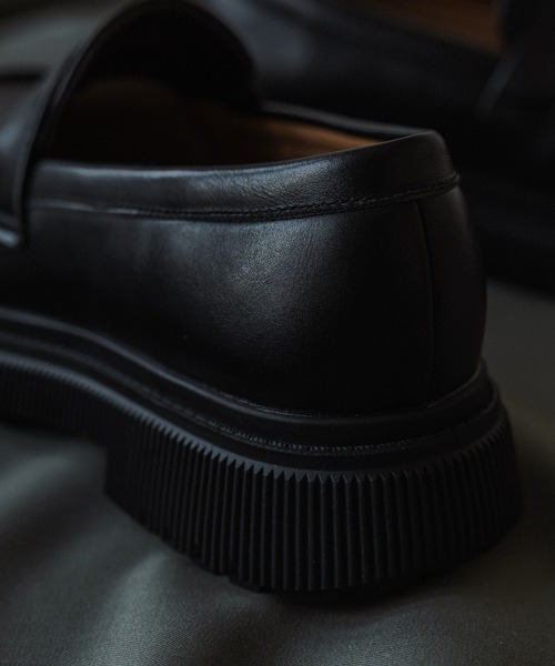 「WYM LIDNM」 ローファー M ブラック メンズ_画像6