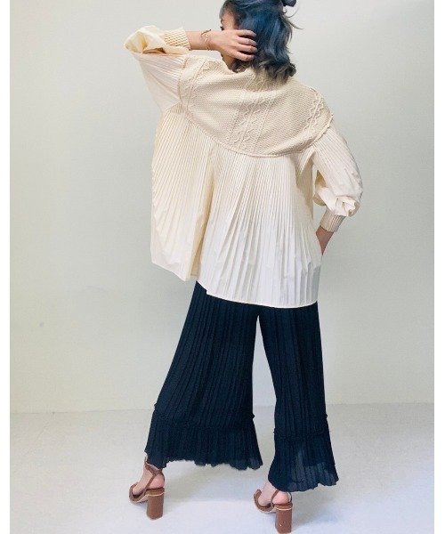 「DOLLUPOOPS」 長袖ブラウス 38 ベージュ レディース_画像7